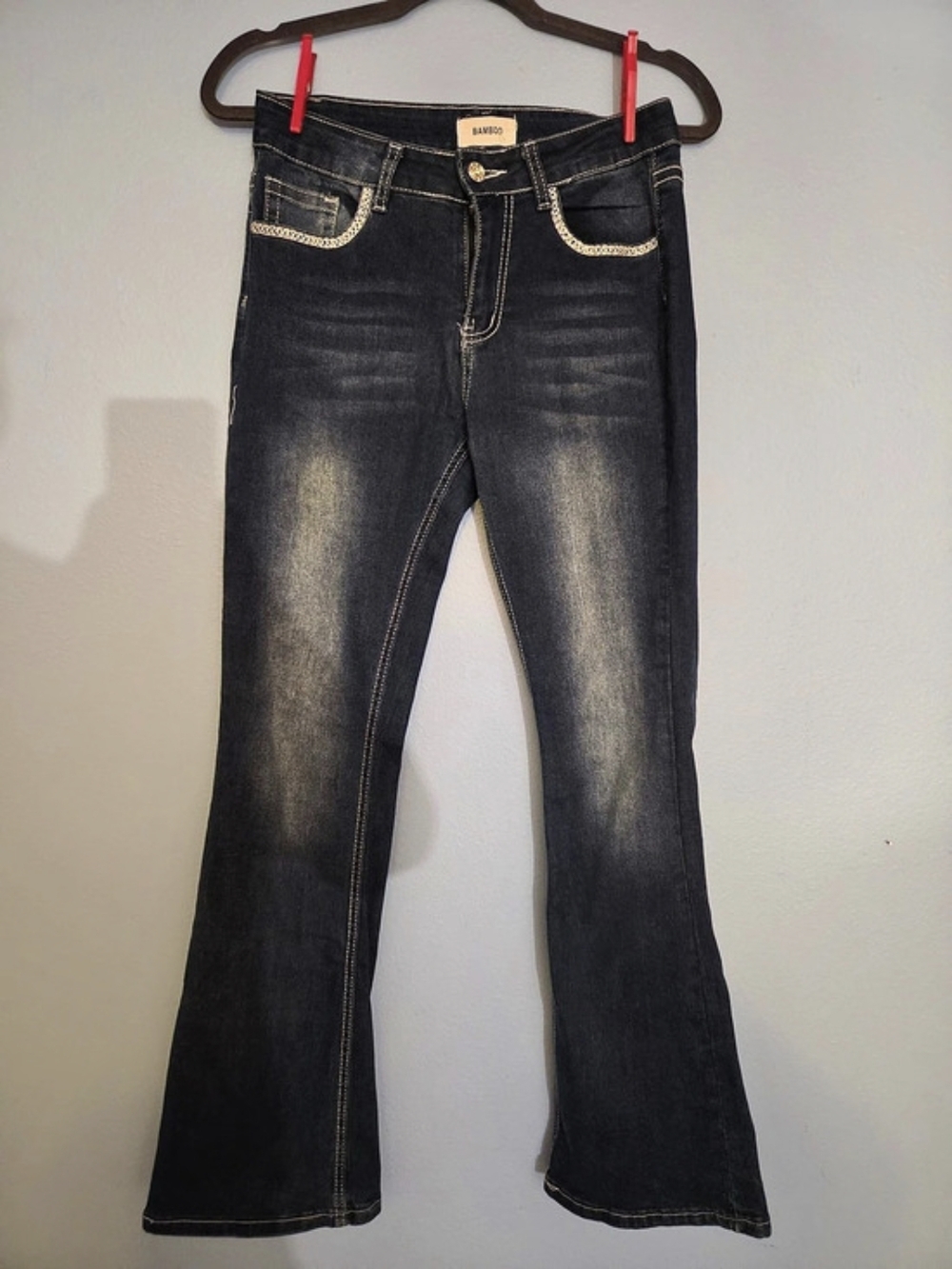 Bamboo Boot Cut Jeans in Blue Size 7